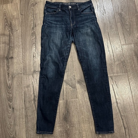 American Eagle Womens Jeans Next Level Stretch 8 L Medium Wash Hi Rise Jegging - Picture 2 of 11